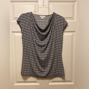 Liz Claiborne women’s black and white top